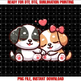 Couples Matching Puppy Pajama Valentines Daywomen Men Tee