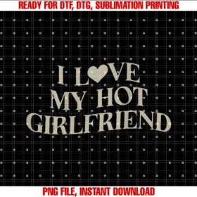Couplesfiti Love My Hot Girlfriend Heart Gf on Back Tee