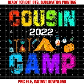 Cousin Camp 2022 Camping Cousin Reunion 2022cousin Camp 2022 Tribe Vacation Reunion Crew Camping Outdoor Tee