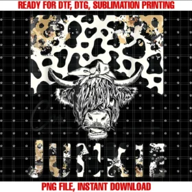 Cow Junkie Western Country Shirtleopard Highland Cow Bandana Cow Junkie Western Country Gift Tee