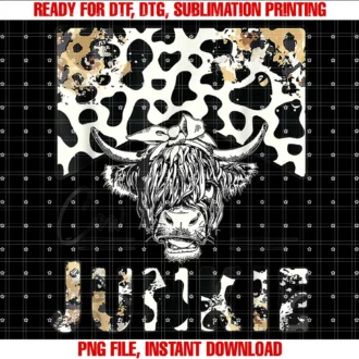 Cow Junkie Western Country Shirtleopard Highland Cow Bandana Cow Junkie Western Country Gift Tee