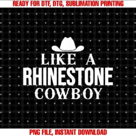 Cowboy Cowgirl Giftslike a Rhinestone Cowboy Western Southern Country Tee