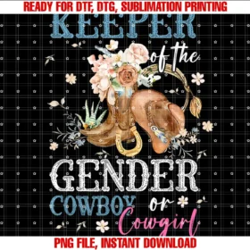 Cowboy or Cowgirl Gender Reveal Shirts Rodeo Giftskeeper of the Gender Cowboy or Cowgirl Gender Reveal Party Tee