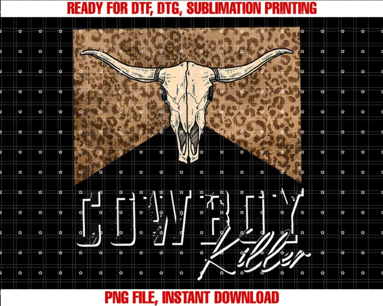 Cowboy Rodeo Lovers Giftcowboy Killers Bull Skull Leopard Vintage Western Country Tee