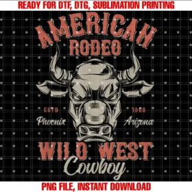 Cowgirls and Cowboysamerican Rodeo Wild West Cowboy Cowgirl Bull Riders Tee