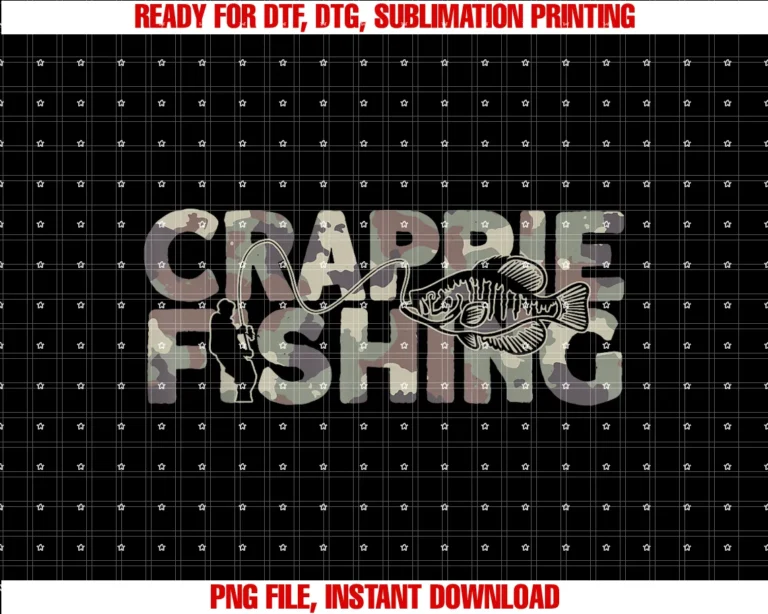 Crappie Fishing Gear for Men With Crappie Fishcrappie Fisherman Camouflage Crappie Fishing Tee