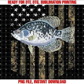 Crappie Gift Cocamo American Flag Crappie Fishing 4th of July Tee