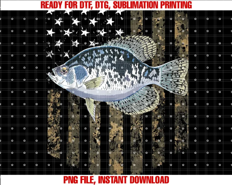 Crappie Gift Cocamo American Flag Crappie Fishing 4th of July Tee