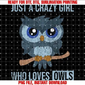 Crazy Girl Owl Funny Animal Gift Ideawise Bird Forest Animal Owl Lover Girls Women Cute Owl Tee