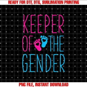 Creatives Cogender Reveal Keeper of the Gender Gender Reveal Baby Shower Tee