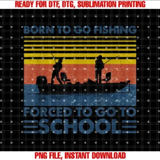 Crozier Designskids Fishing Shirt Born to Go Fishing Forced to Go to School Tee