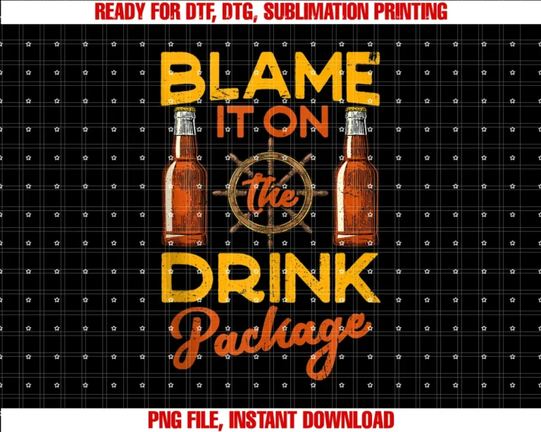 Cruise Party Timeblame It on the Drink Package Funny Cruise Tee