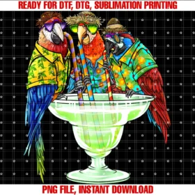 Cruise Ship Vacation Tees Nycparrots Drinking Margarita Hawaiian Shirt Vacation Birds Tee
