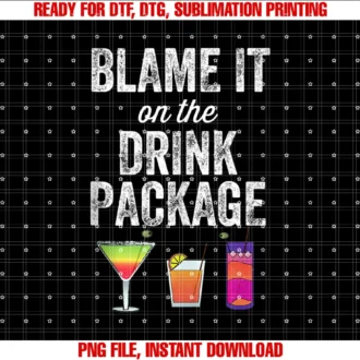 Cruise Vacation Apparelblame It on the Drink Package Funny Cruise Cruising Cruiser Tee