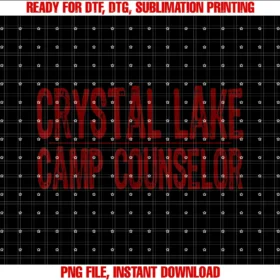 Crystal Lake Souvenir Shirts Cocrystal Lake Camp Counselor Vintage Red Text Tee