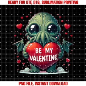 Cthulhu Valentines Daybe My Valentine Cthulhu Heart Tee
