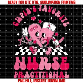 Cupids Favorite Nurse Practitioner Valentinescandy Heart Tee