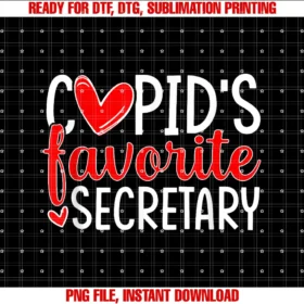 Cupids Favorite Secretary Shirtscupids Favorite Secretary Funny Hearts Valentines Day Tee