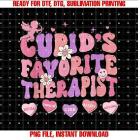 Cupids Favorite Therapist Valentines Giftsgroovy Cupids Favorite Therapist Valentines Day Slp Ot Pt Tee