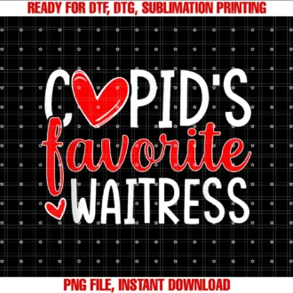 Cupids Favorite Waitress Shirtscupids Favorite Waitress Funny Hearts Valentines Day Tee