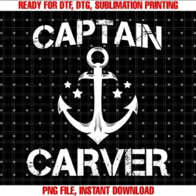 Custom Boat Sailor Christmas Last Name Hat Skippercaptain Carver Funny Birthday Personalized Surname Clan Gift Tee