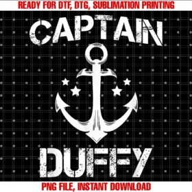 Custom Boat Sailor Christmas Last Name Hat Skippercaptain Duffy Funny Birthday Personalized Surname Clan Gift Tee