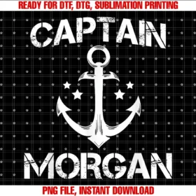 Custom Boat Sailor Christmas Last Name Hat Skippercaptain Morgan Funny Birthday Personalised Surname Clan Gift Tee