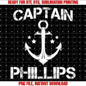 Custom Boat Sailor Christmas Last Name Hat Skippercaptain Phillips Funny Birthday Personalized Surname Gift Tee