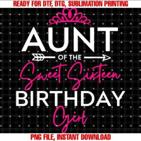 Cute 16 Years Old 16th Girls Family Matching Squadaunt of the Sweet Six Teen Birthday Girl Teen Bday Party Tee Tee