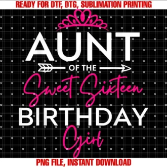 Cute 16 Years Old 16th Girls Family Matching Squadaunt of the Sweet Six Teen Birthday Girl Teen Bday Party Tee Tee