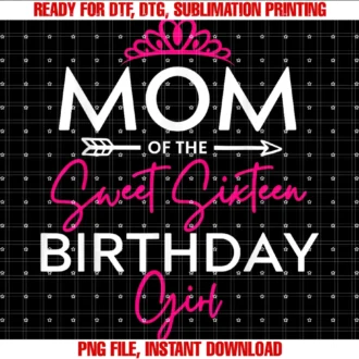 Cute 16 Years Old 16th Girls Family Matching Squadmom of the Sweet Six Teen Birthday Girl Teen Bday Party Tee Tee