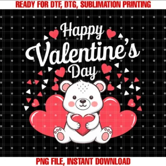 Cute Animals for Valentines Day Apparel Cobear Happy Valentines Day 2025 Cute Animals With Hearts Tee