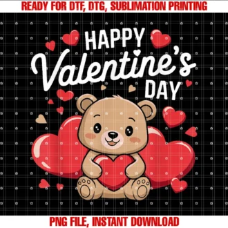 Cute Animals for Valentines Day Apparel Cobear Happy Valentines Day 2025 Cute Animals With Hearts Tee