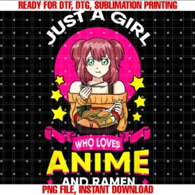 Cute Anime Ramen Appareljust a Girl Who Really Loves Anime Ramen Noodle Manga Series Tee