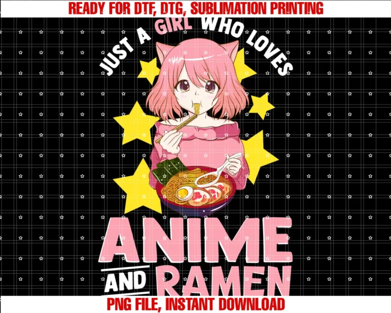 Cute Anime Ramen Designsjust a Girl Who Loves Anime and Ramen Bowl Japanese Noodles Tee