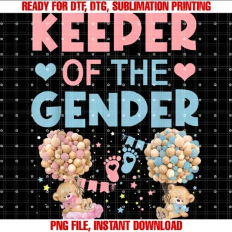 Cute Baby Bear Gender Reveal Baby Shower Shirtkeeper of the Gender Reveal Baby Bear Balloons Pink or Blue Tee
