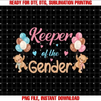 Cute Baby Bear Gender Reveal Baby Shower Tee Giftskeeper of the Gender Reveal Baby Bear Balloons Party Tee