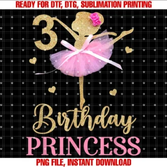 Cute Ballerina Birthday Girl 3 Year Old Presentits My 3rd Birthday Ballerina Ballet Three Years Old Bday Tee