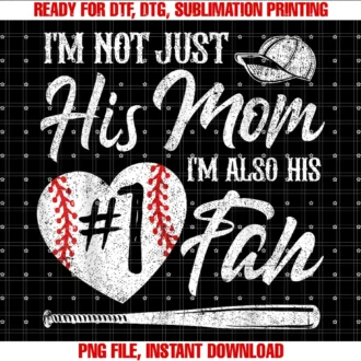 Cute Baseball Sayings Shirts for Women Momim Not Just His Mom Im His Number One Fan Baseball Cute Tee