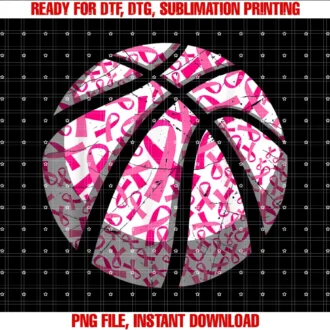 Cute Basketball Lover Breast Cancer Awarenesspink Ribbon Basketball Breast Cancer Awareness Support Mom Tee