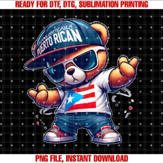 Cute Bear Puerto Rico Flag for Kids Men Womenteddy Bear Proud Puerto Rico Flag Shirt Boricua Puerto Rican Tee