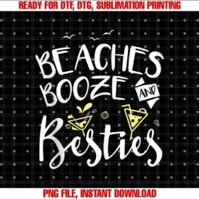 Cute Besties Travel Gift Items Clothing Apparelbeaches Booze and Besties Girls Trip Friends Bff Funny Gift Tee