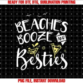 Cute Besties Travel Gift Items Clothing Apparelwomens Beaches Booze and Besties Girls Trip Friends Bff Funny Gift Tee