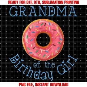 Cute Birthday Girl Shirtsfamily Donut Birthday Shirt Grandma of the Birthday Girl Tee