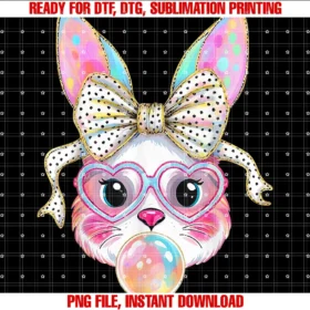 Cute Bunny Rabbit Face Happy Easter Daycute Bunny Rabbit Face Tie Dye Glasses Girl Happy Easter Day Tee