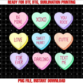 Cute Candy Heart Valentines Day Outfit Women Girlscandy Sweet Conversation Hearts Valentines Day Women Girls Tee