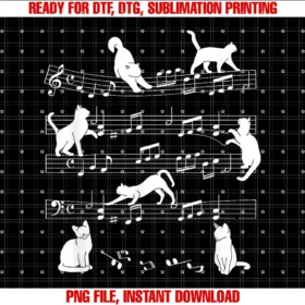 Cute Cat Kitty Playing Music Note Cat Music Loverscute Cat Kitty Playing Music Note Clef Musician Art Tee