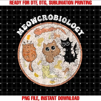 Cute Cat Microbiology Scientist Lab Technicianmeowcrobiology Cat Distressed Bacteria Microbiology Science Tee