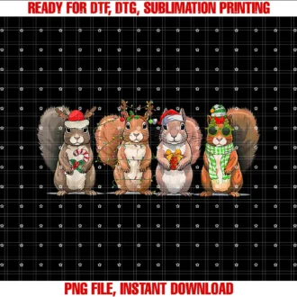 Cute Christmas Squirrel Lights Xmas Squirrel Lovercute Christmas Squirrels Lights Xmas Animal Squirrel Lover Tee