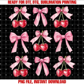Cute Coquette Bow Valentines Day Outfit Women Girlpink Coquette Bow Cherry Valentines Day Ter Women Girls Tee